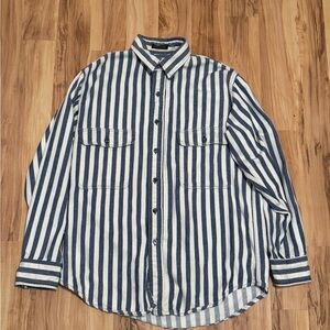 Vintage Eddie Bauer Mckinley Cloth Striped Button Down Shirt